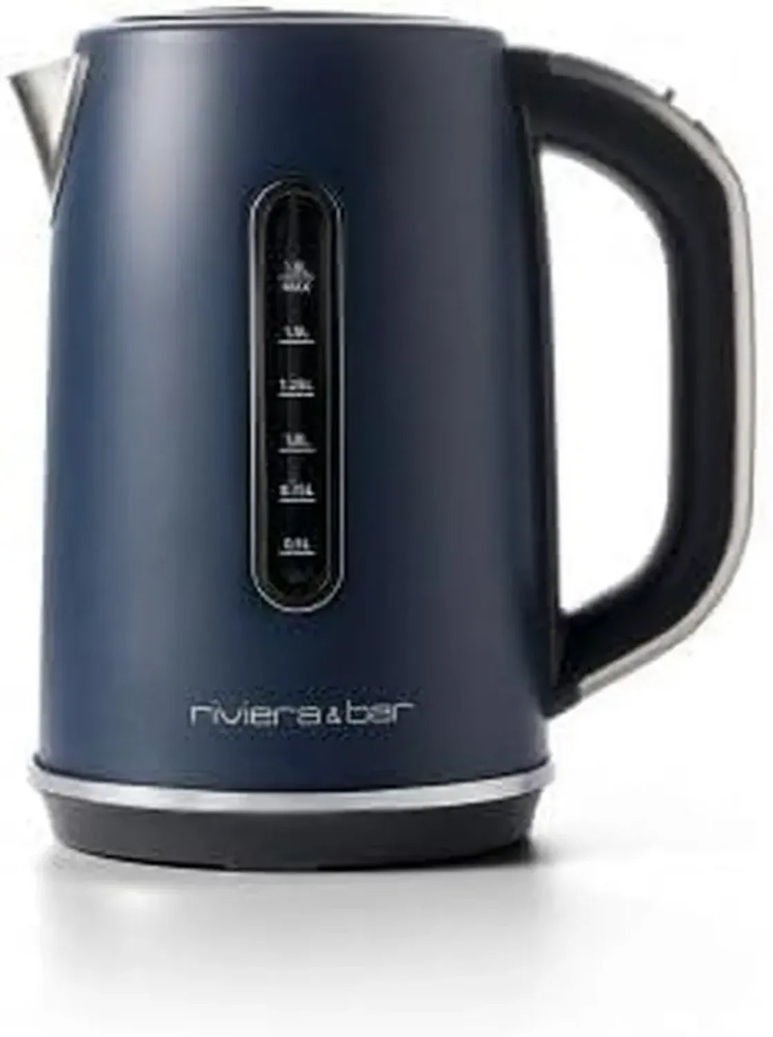 Bouilloire Électrique Riviera&Bar 1,8L - 2200W, Réglage Température 40-100°C, Écran LCD, Modes Thé et Eau, Protection Surchauffe - Bleu Gris