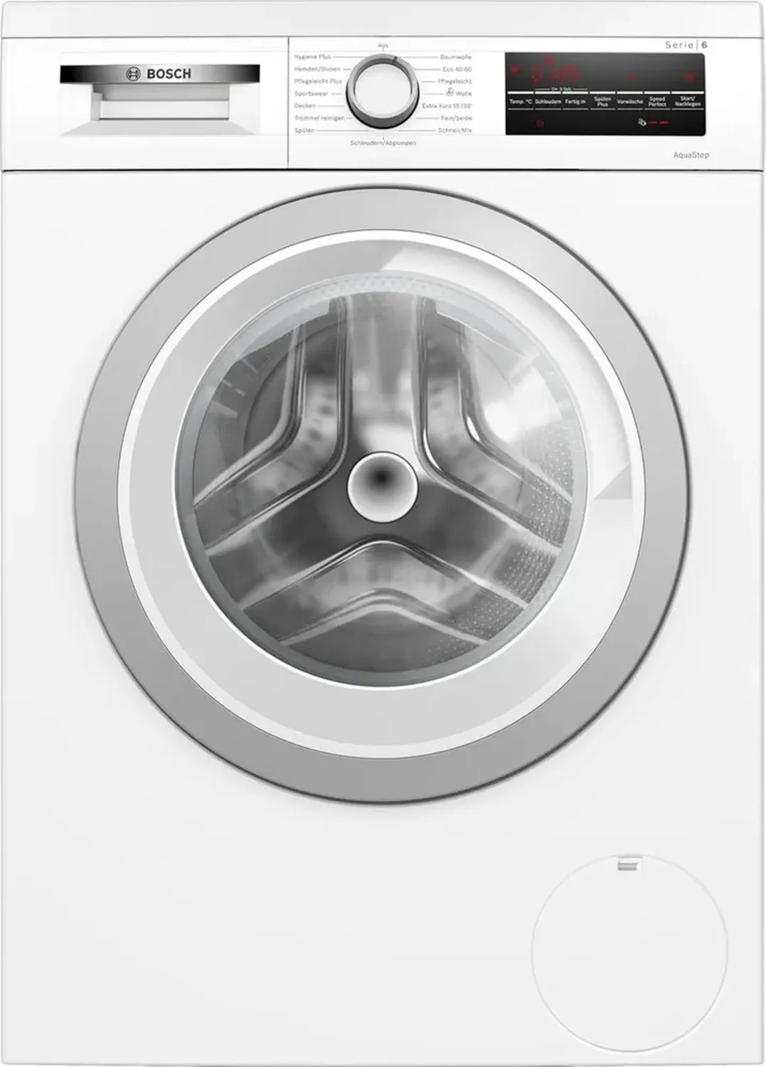 Bosch Série 6 Lave-linge Encastrable 8 kg, 1400 tr/min, Détection Automatique, Hygiène Plus, Remplissage Intelligent, Chargement Frontal, Écran LED, Tambour Doux, Gain de Temps, Sécurité AquaStop