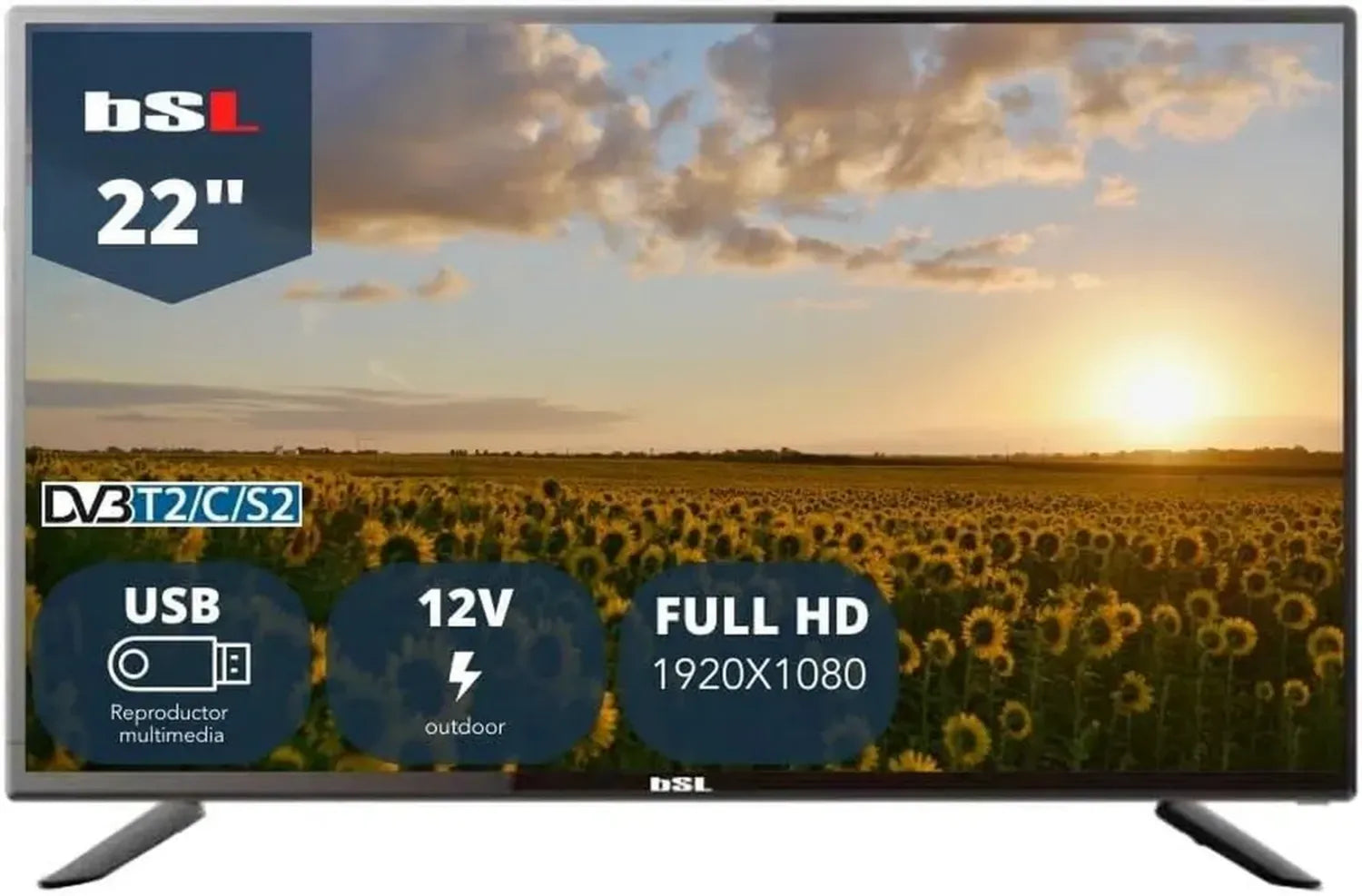 Téléviseur LED 22' Full HD avec HDMI et USB