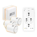 Kit Chauffage Connecté Netatmo: Thermostat Intelligent + 3 Vannes WiFi, Commande à Distance, Compatible Chauffage Individuel