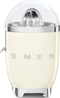 Smeg Presse-Agrumes Électrique 70W, Design Crème, Fonctionnement Automatique, Bec Anti-Goutte