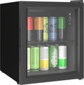Mini Frigo à Boissons 46L avec Porte en Verre Double, Éclairage LED et Écran Tactile - Silencieux et Compact pour Maison ou Bureau