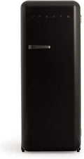 Réfrigérateur Rétro 150 cm Noir avec Congélateur, Faible Consommation, Thermostat Réglable, 281L