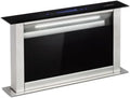 Hotte Encastrable Klarstein Royal Flush 60cm - Éco Efficacité A++, 576 m³/h, Silencieuse 51 dB, Commande Tactile, Lumière LED, Inox et Verre
