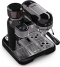 Klarstein Machine à Café 20 Bar avec Mousseur, 1,4L, 1550W, Moulin Intégré, Expresso, Cappuccino, Latte