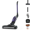 Aspirateur Balai Rowenta 2-en-1 Sans Fil, Ultra-Compact, Tube Flexible, Multi-Surface, Batterie Longue Durée, Noir/Violet