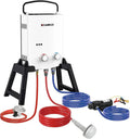 Chauffe-eau portable 5L Camplux, chauffe-bain instantané à gaz avec pompe, propane/butane