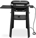 Barbecue Électrique Portable Weber Lumin Compact avec Stand, Cuisson Polyvalente, Surface 43x32 cm, Noir