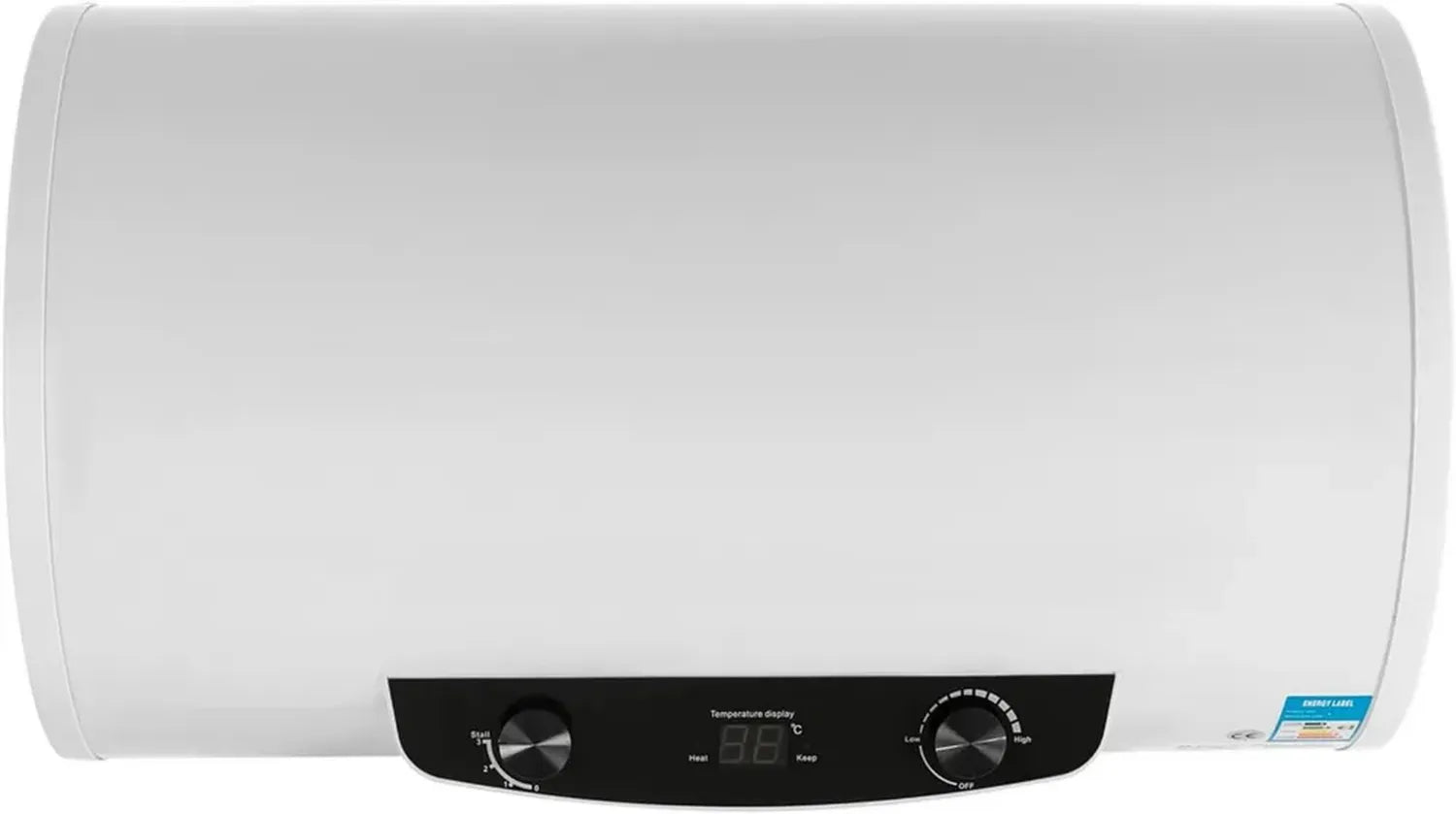 Chauffe-eau électrique horizontal 70L 2000W avec douchette - Idéal pour maison et caravane