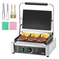 Grill Panini Électrique 2200W VEVOR, Presse à Sandwich en Acier Inoxydable avec Plaque Émaillée 34,2x23,5 cm, Température Réglable, Idéal pour Sandwichs, Steaks, Burgers