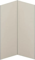 Ensemble de 2 panneaux de douche muraux aluminium ivoire - 90 x 210 cm - ITZIAR