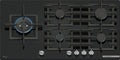 Plaque de cuisson gaz Bosch Serie 6 90 cm, 5 foyers, intégrée, coloris noir