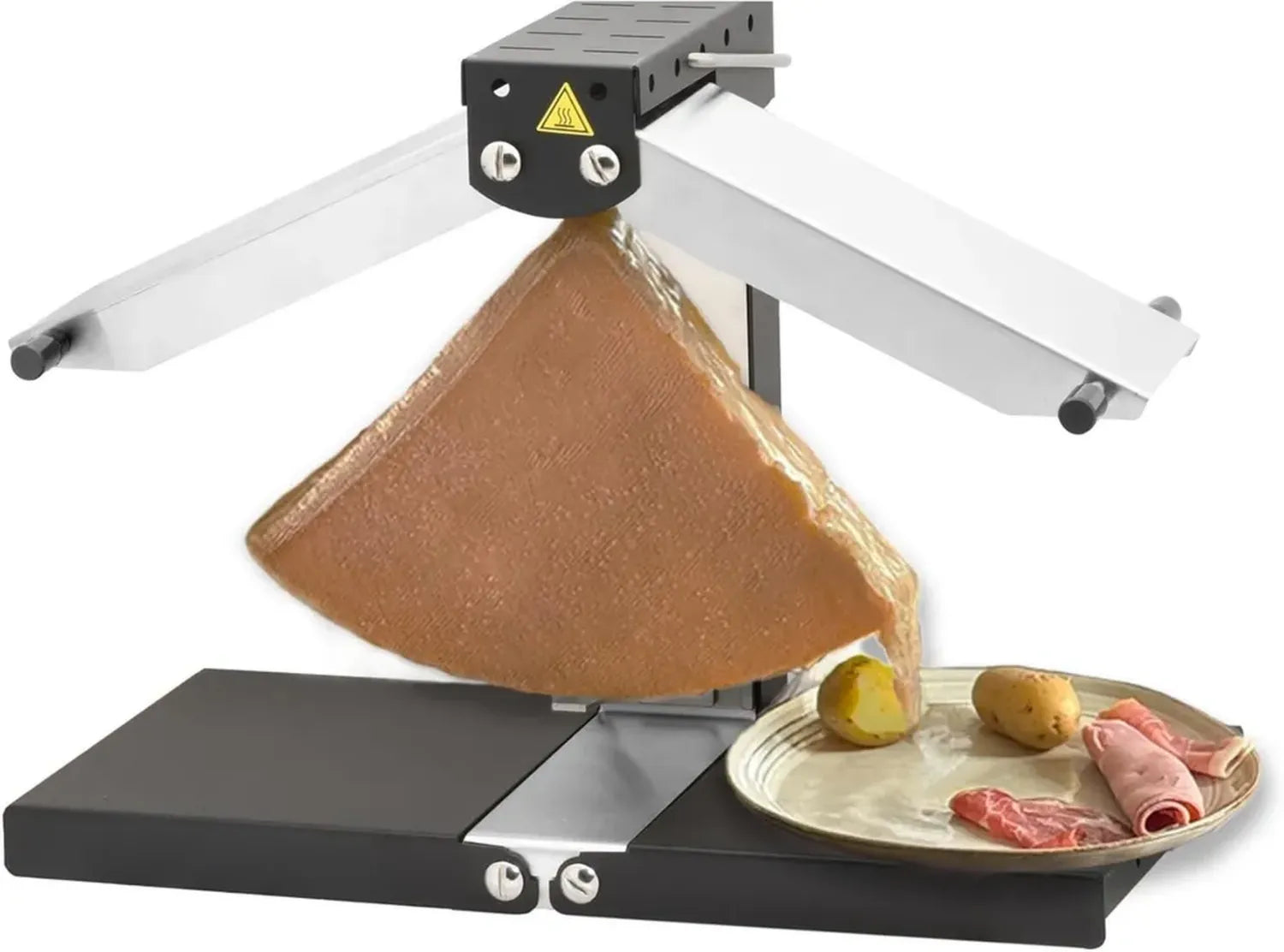 Appareil à Raclette Traditionnel 1-6 Personnes - Louis Tellier Brézière Noir Basalte - Fabrication Française, Robuste et Entretien Facile