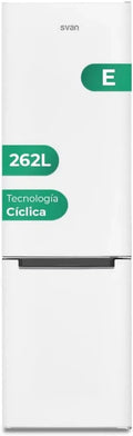 Réfrigérateur Combiné Svan Blanc, 262 L, Portes Réversibles, Silencieux 40 dB