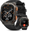 KOSPET Tank M3 Ultra GPS Montre Homme Étanche 50M, Autonomie 60 Jours, Écran AMOLED 1.96' Always-on, Boussole et Baromètre, Acier Inoxydable, Compatible iOS et Android (Noir)