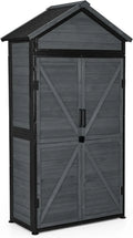 M MCombo Abri de Jardin Métallique Imperméable pour Terrasse 45x90x165 cm Gris