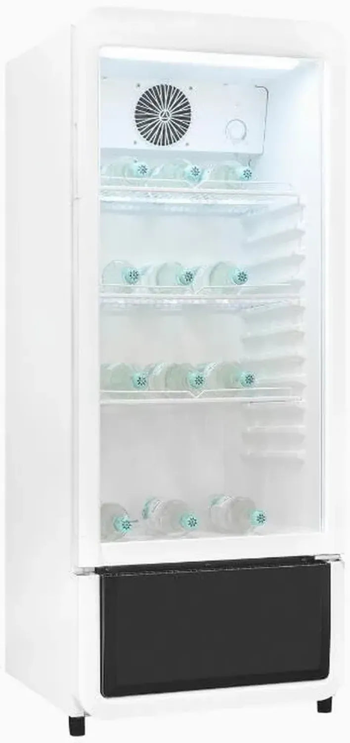 Réfrigérateur Exquisit CoolPro 200L avec Porte en Verre et Éclairage LED