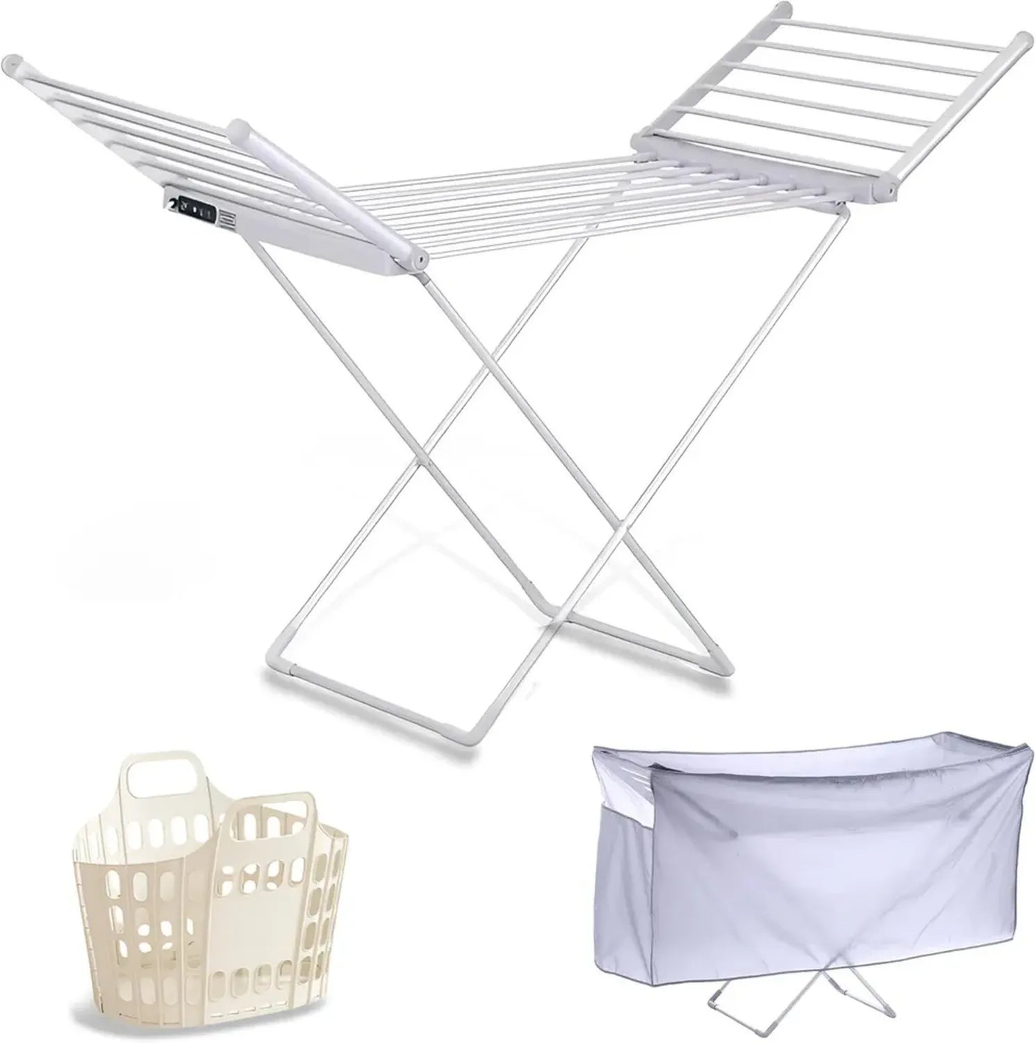 Sèche-linge Électrique Pliable Énergétique avec Affichage LED et Housse
