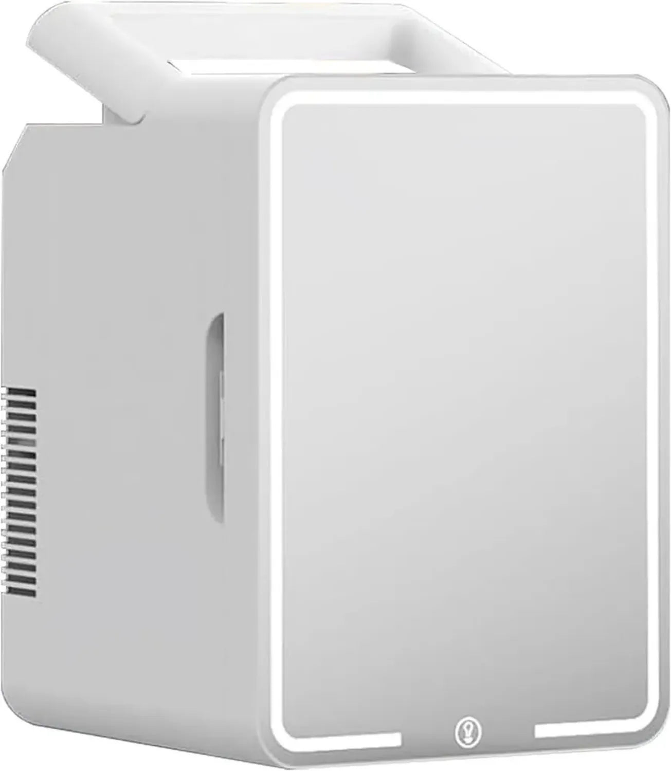 Réfrigérateurs compacts 8L & 12L avec éclairage LED ajustable, double fonction refroidissement et chauffage, pour produits cosmétiques et aliments, parfaits pour voiture, bureau et camping