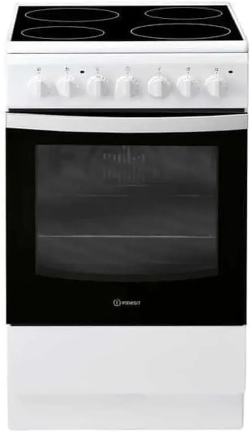 Indesit Cuisinière Électrique avec Plaque Vitrocéramique, Modèle IS5V5PCWFR