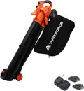 Souffleur et Aspirateur sans Fil 40V pour Jardin, Yard Force 3-en-1 avec Sac 45L, Fonction Broyage, Vitesse Réglable, 2 Batteries Incluses