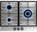 Plaque de Cuisson à Gaz Cecotec Bolero 3200F Inox, 3 Feux, Grilles en Fonte, 6250W, Allumage Électrique, Sécurité pour Gaz Naturel ou Butane