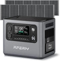 Générateur Solaire Portable 2800W AFERIY P280, Batterie 2048Wh Extensible à 10,24kWh avec Panneaux Solaires 2x400W pour Maison et Camping