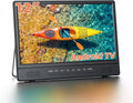 Téléviseur Portable 12 Pouces Desobry Smart TV Android, Idéal pour Camping-Car et Caravane, Connectivité HDMI USB AV avec Casque, DVB-T2, Support Pivotant 180°