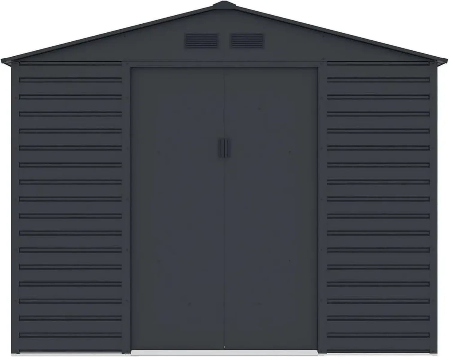 Abri de Jardin Métallique en Acier Galvanisé Anthracite - 7,17 m² - Modèle ADELMO
