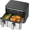 Friteuse à Air XXL 11L Double Zone 2600W, 10 Programmes, Écran Tactile LED, Température Réglable