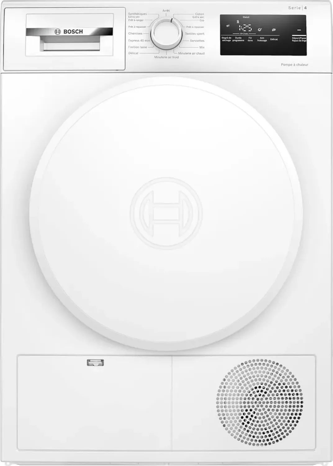 Bosch Sèche-linge Série 4, Pompe à chaleur, 8 kg, Blanc
