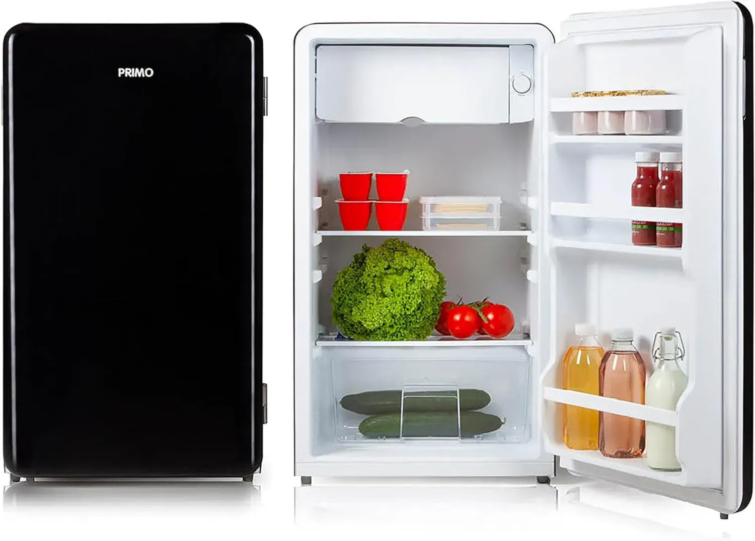 Réfrigérateur Compact Rétro PRIMO 93L - Classe E - Noir