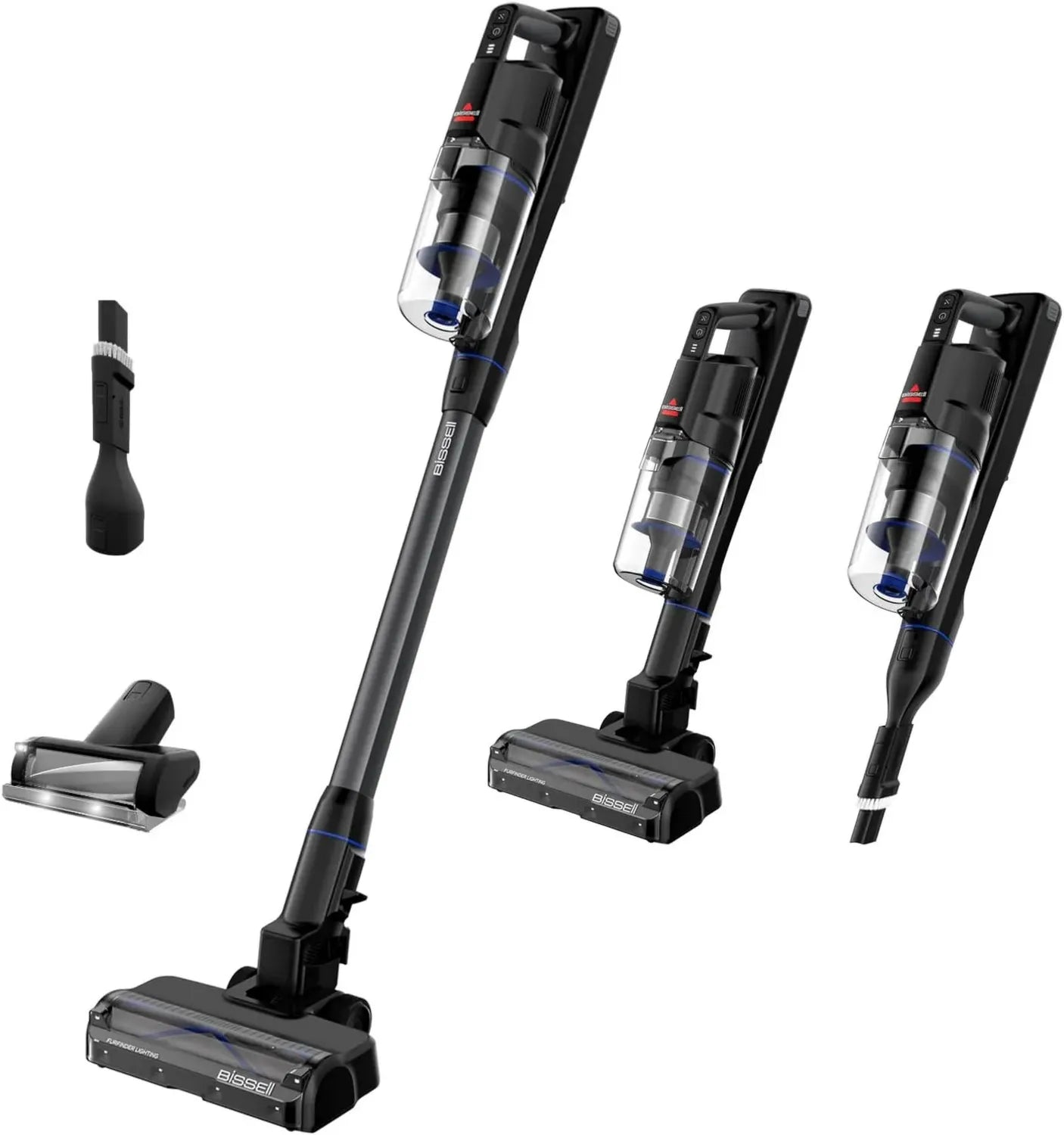 Aspirateur Balai sans Fil Bissell PowerClean, 280W, Brosse Auto-nettoyante, Éclairage LED, Support Autoportant, Filtre HEPA, Batterie 2500mAh, 50 Min d'Autonomie
