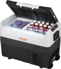 Glacière Voiture Portable VEVOR 45L, Réfrigérateur Double Zone, 12/24V DC, 100-240V AC, Température Réglable -20°C à 10°C pour Camping et Bateau