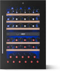 Klarstein Cave à Vin Encastrable 57 Bouteilles - Double Zone avec Contrôle Tactile et Éclairage LED