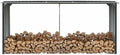 Abri de Rangement en Acier Galvanisé pour Bois - Anthracite 330x92x153cm