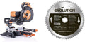 Scie à onglets coulissante Evolution R255SMS-DB+ pour matériaux multiples, double inclinaison avec lame fine 25 mm